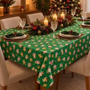 Toalha De Mesa Natalina 06 Lugares 220 X 150 Estampas Lindas